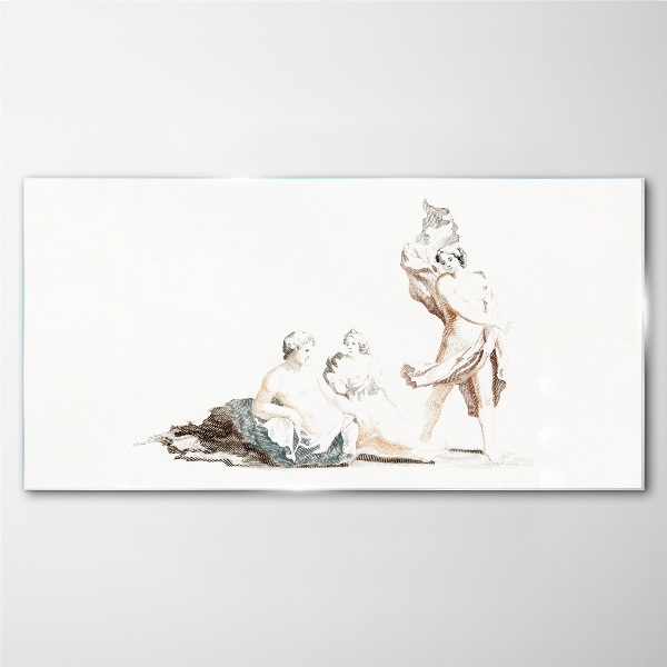 A scene from artistic life Glass Print