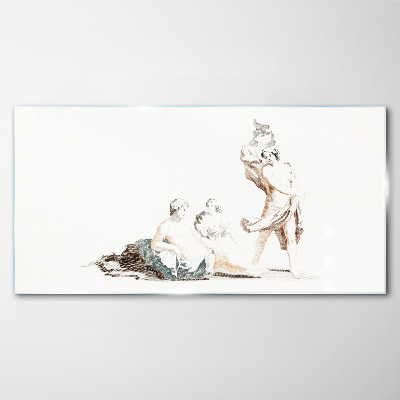 A scene from artistic life Glass Print