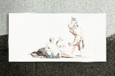 A scene from artistic life Glass Print