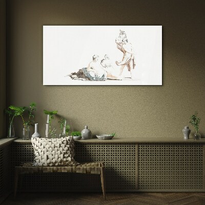 A scene from artistic life Glass Print