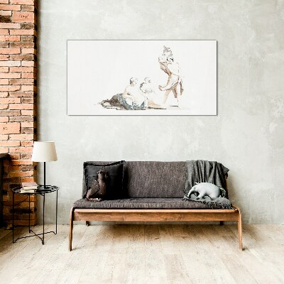 A scene from artistic life Glass Print