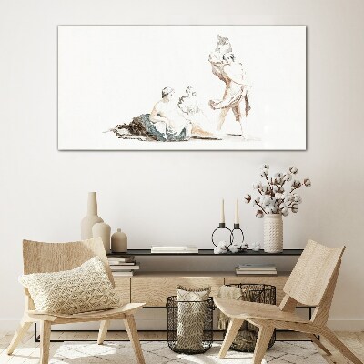 A scene from artistic life Glass Print