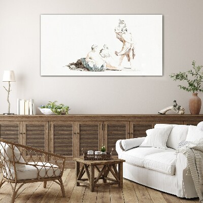 A scene from artistic life Glass Print