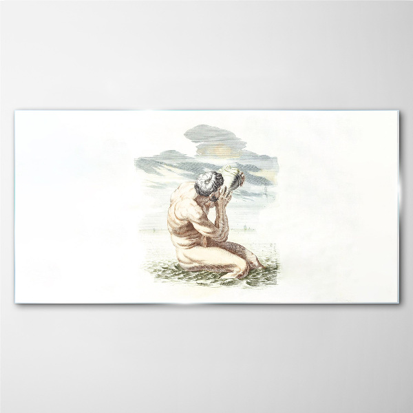 Reflection on nature Glass Print