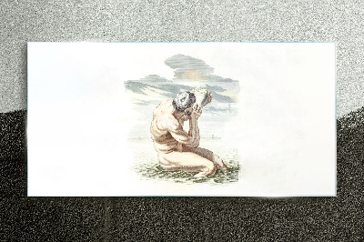 Reflection on nature Glass Print
