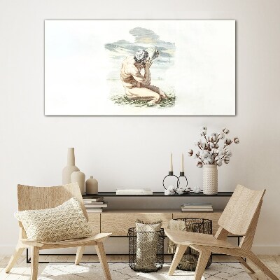 Reflection on nature Glass Print