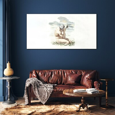 Reflection on nature Glass Print