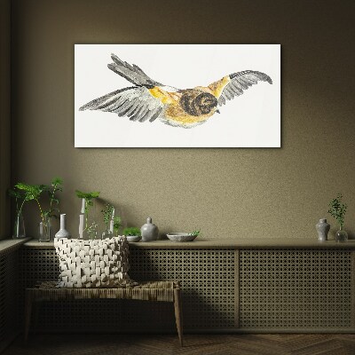 The majestic flight of a bird Glass Print
