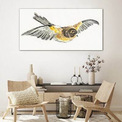 The majestic flight of a bird Glass Print