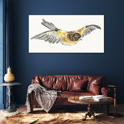 The majestic flight of a bird Glass Print
