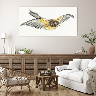 The majestic flight of a bird Glass Print