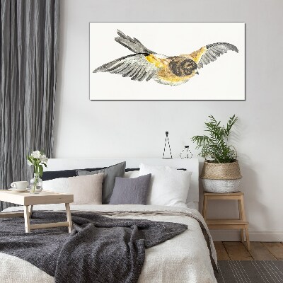The majestic flight of a bird Glass Print