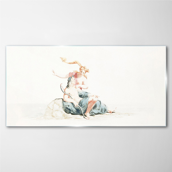 Heaven and Earth Glass Print
