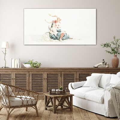 Heaven and Earth Glass Print