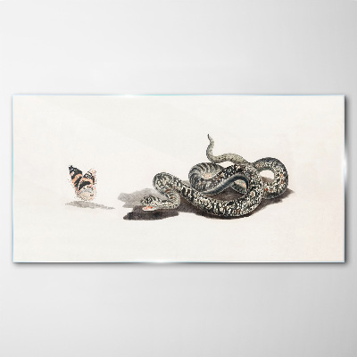 Meeting in nature Glass Print