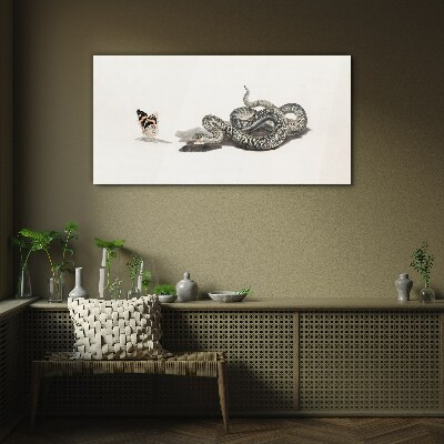 Meeting in nature Glass Print