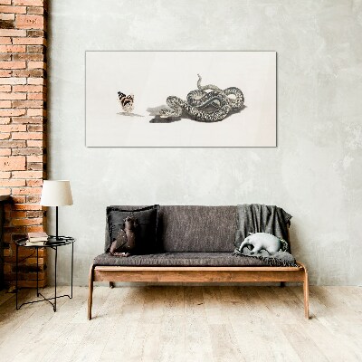 Meeting in nature Glass Print