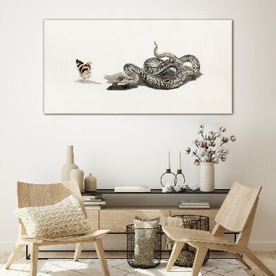 Meeting in nature Glass Print