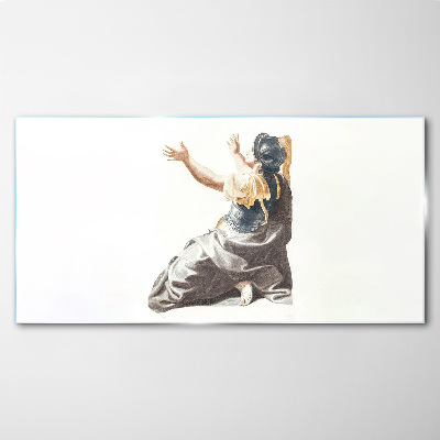 Report to heaven Glass Print