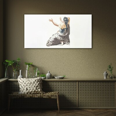 Report to heaven Glass Print