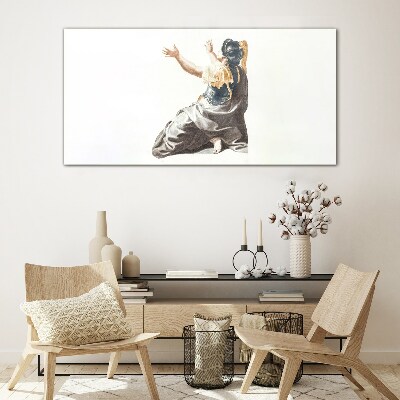 Report to heaven Glass Print