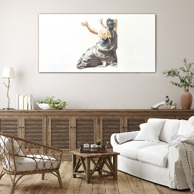 Report to heaven Glass Print