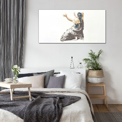 Report to heaven Glass Print