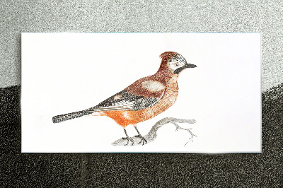 Swallow on a branch Glass Print
