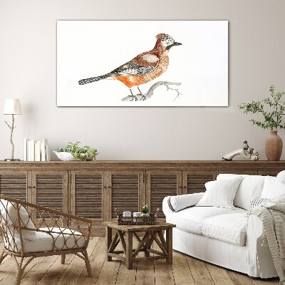 Swallow on a branch Glass Print