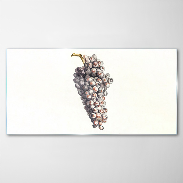 Grapes in soft light Glass Print