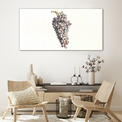 Grapes in soft light Glass Print