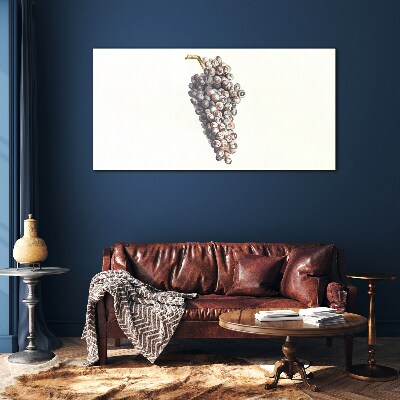 Grapes in soft light Glass Print