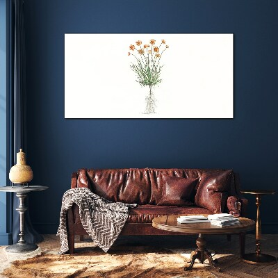 Flowers with roots Glass Print