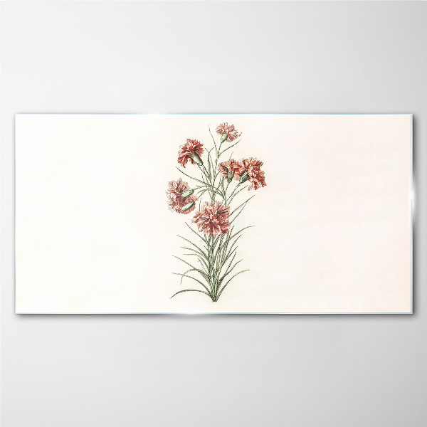 Flowers in delicate shades of pink Glass Print