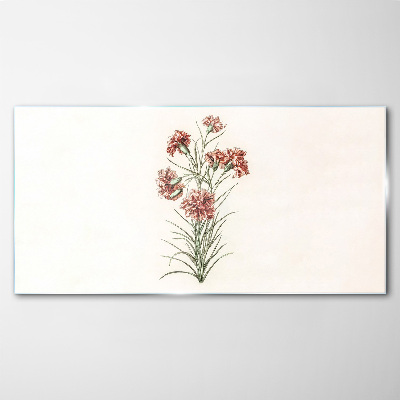 Flowers in delicate shades of pink Glass Print