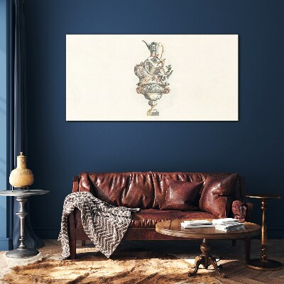 The charm of a classic vase Glass Print