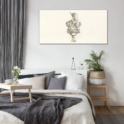 The charm of a classic vase Glass Print