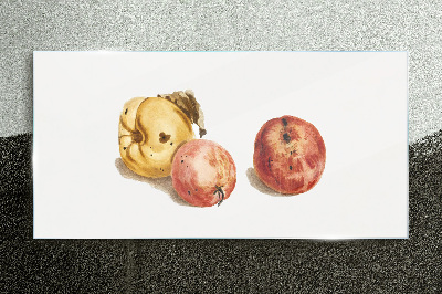 Fruits in pastel shades Glass Print