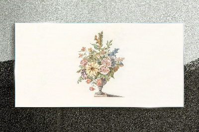 Flower bouquet in a vase Glass Print