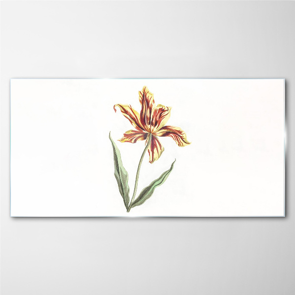 Floral arrangement in warm colors Glass Print