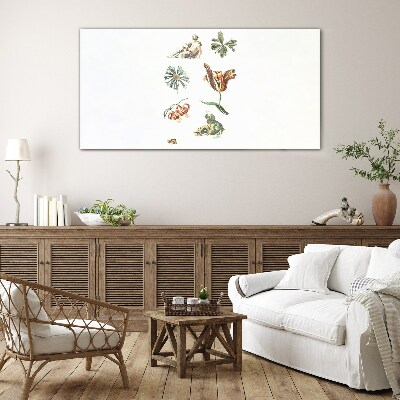 Floral inspirations in delicate colors Glass Print