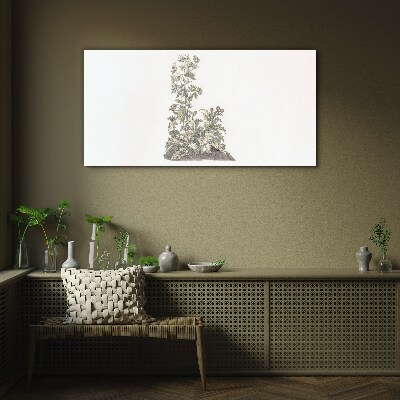 Plants in soft light Glass Print