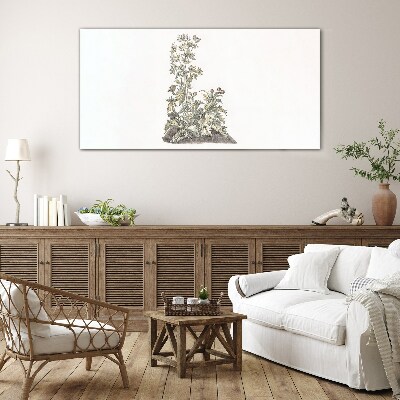 Plants in soft light Glass Print