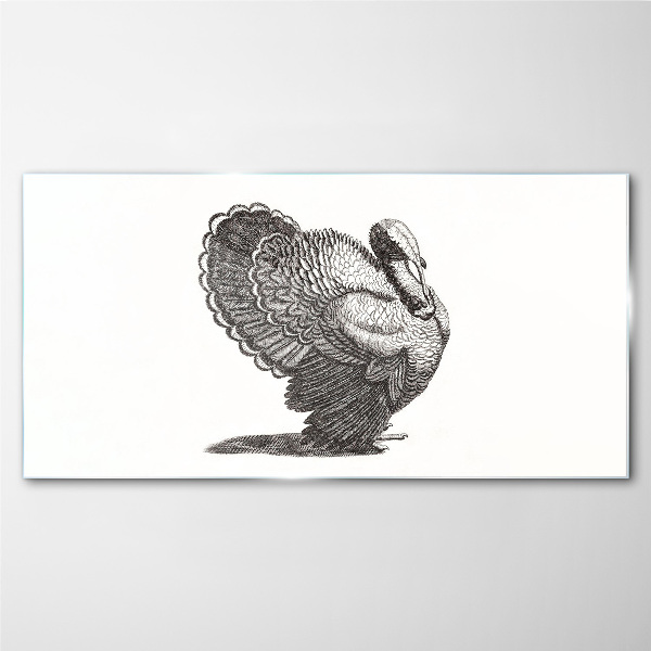 The elegance of turkey in detail Glass Print