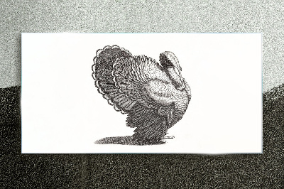 The elegance of turkey in detail Glass Print