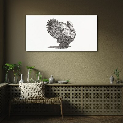 The elegance of turkey in detail Glass Print
