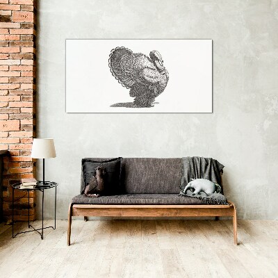 The elegance of turkey in detail Glass Print