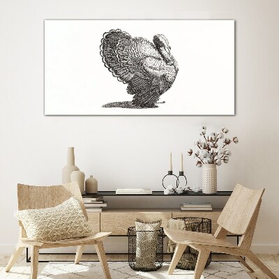 The elegance of turkey in detail Glass Print