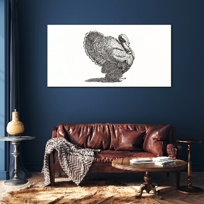 The elegance of turkey in detail Glass Print
