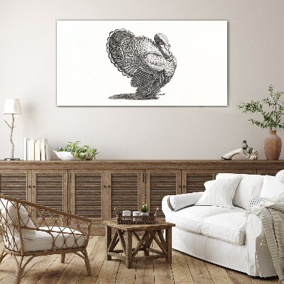 The elegance of turkey in detail Glass Print
